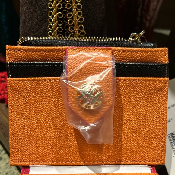 NWT-Betsey Johnson Mini Wallet-Orange basketball Theme - Picture 5 of 7